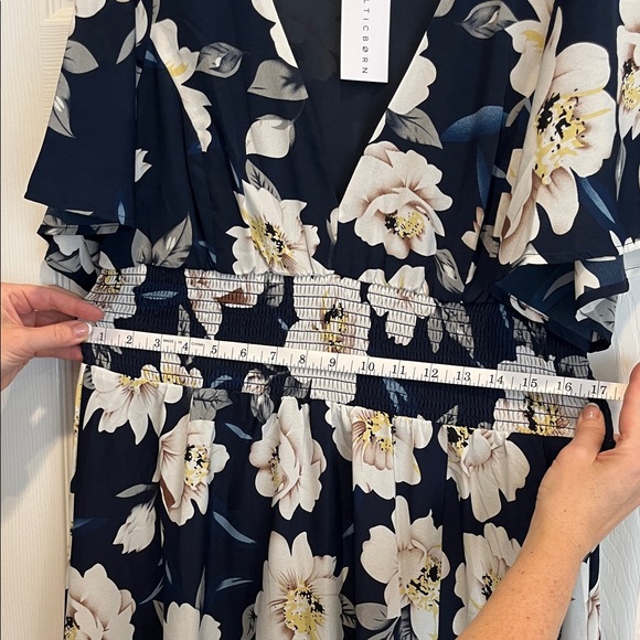 Baltic Born Navy and White Floral Maxi Dress - Picture 9 of 10